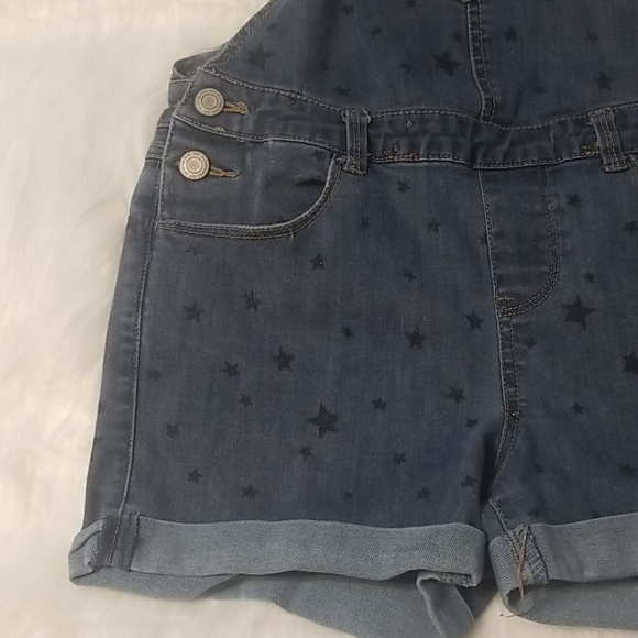 Girls 14 denim overalls with star print - Picture 3 of 9